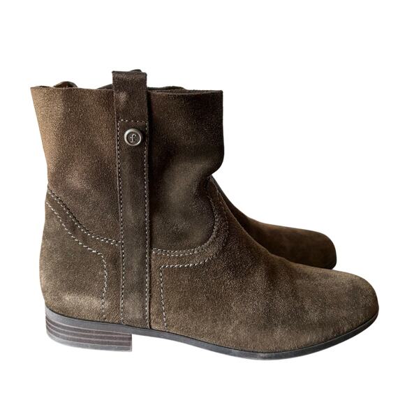 Frye & Co Women's Boots Size 7.5 Sarah Shortie Ankle Boots Suede Boho Cottage - Picture 1 of 7